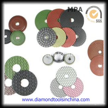 Almofadas de polimento de velcro de diamante de 4 polegadas